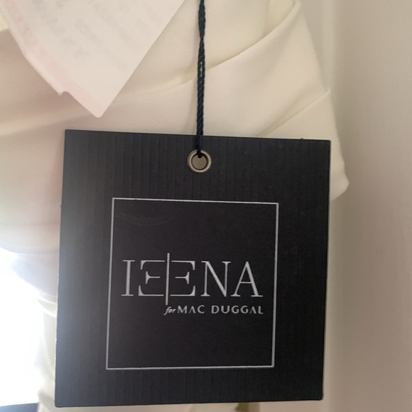 NWT Mac Duggal Asymmetric 1-Shoulder Slit Midi Dress 10 New - Picture 6 of 8